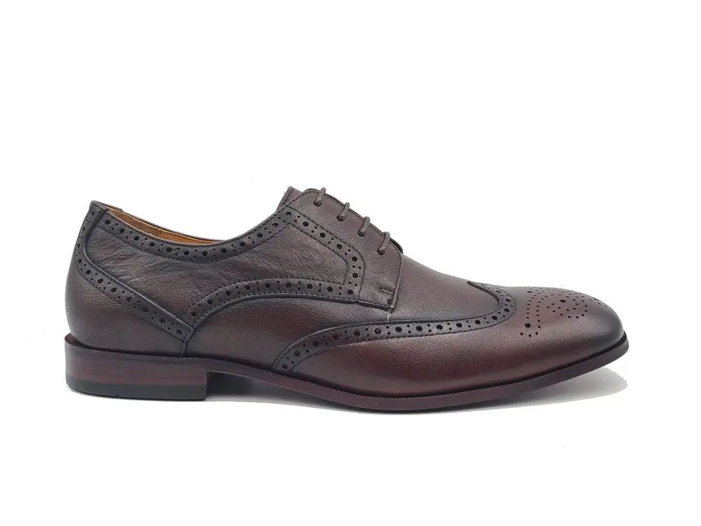 Blucher Style Oxford Tumbled Calf Leather Flex Sole Ks621 - 01 Shoes by Carrucci Shoes – Don't Panic Shoes