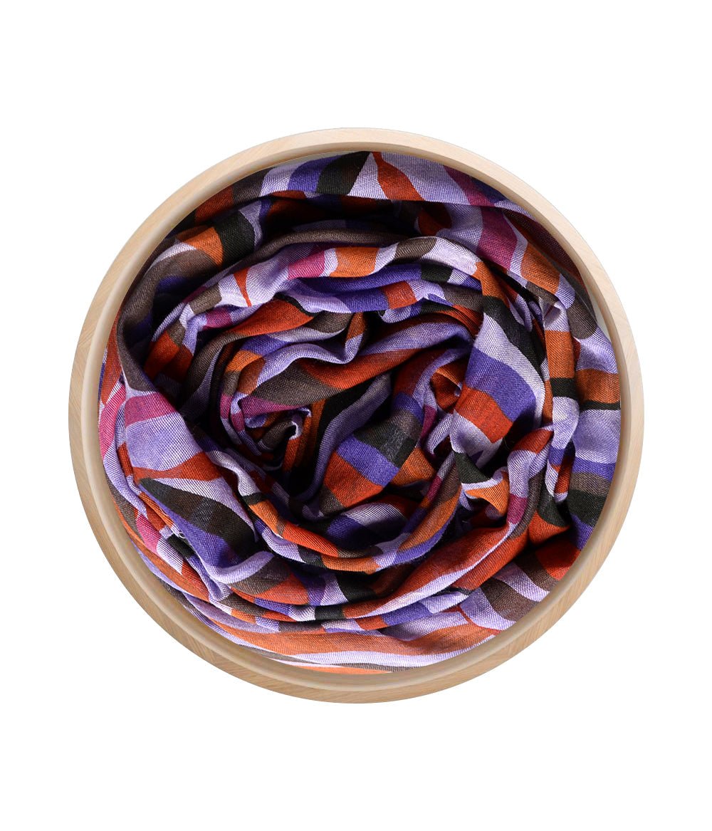 Boetti 83 Lilac Bamboo Fiber Art Print Handcrafted Florence Bamboo Scarves by Mar Soreli – Don't Panic Shoes