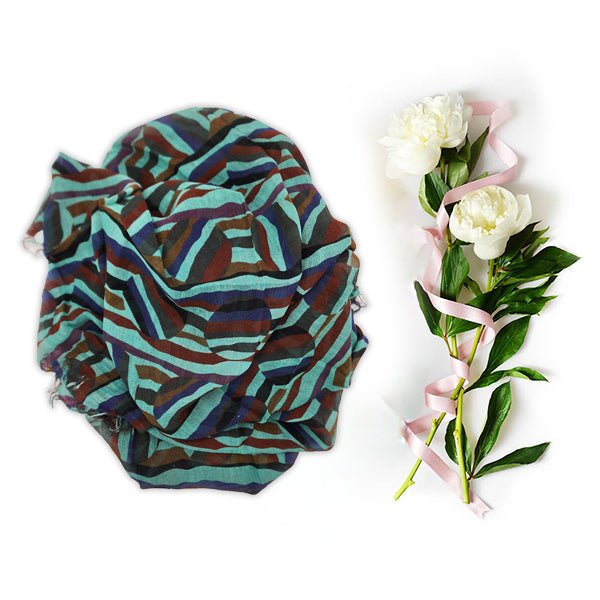 Boetti Aqua 69 Bamboo Fiber Aqua Handcrafted Florence Italy Bamboo Scarves by Mar Soreli – Don't Panic Shoes