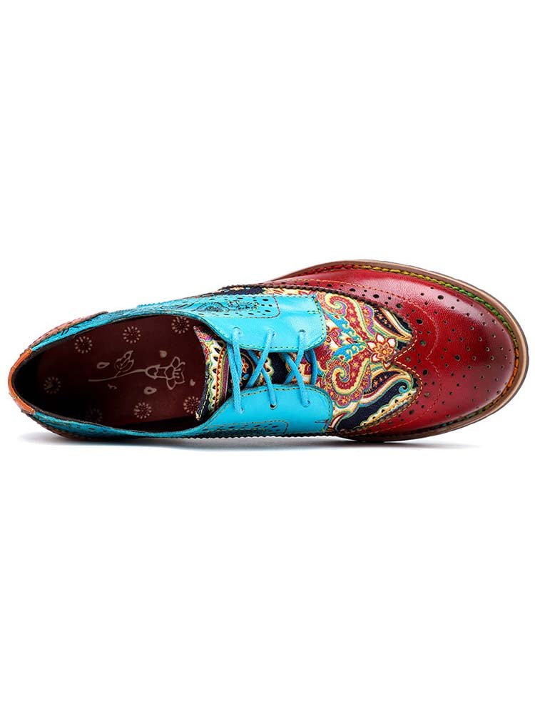 Bohemian Handmade Brogue Shoes Flat by Colorstepshoes – Don't Panic Shoes