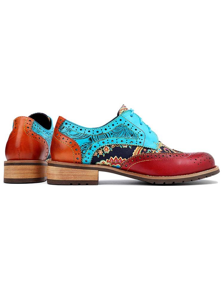 Bohemian Handmade Brogue Shoes Flat by Colorstepshoes – Don't Panic Shoes