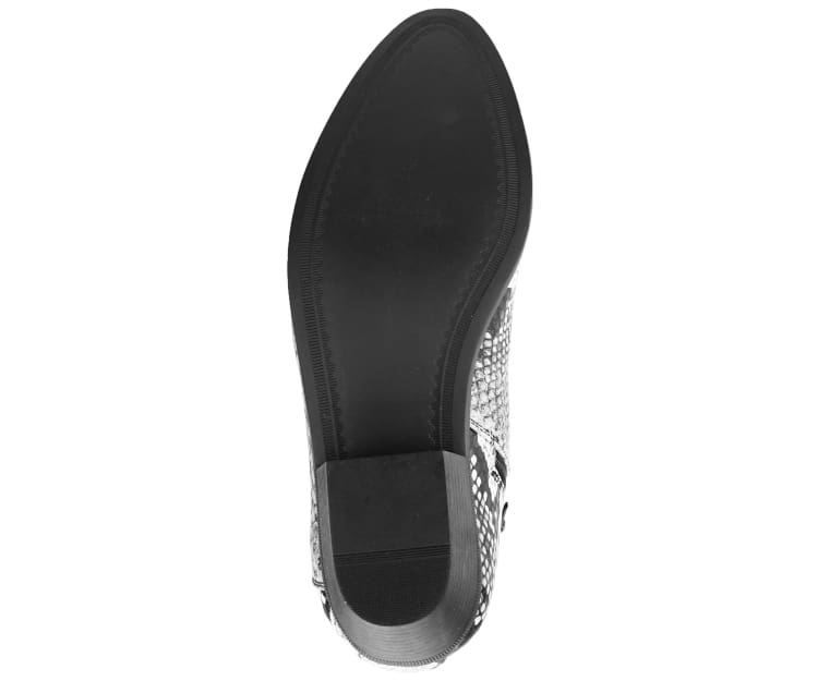 Bolano Adder Men’S Black And White Exotic Snake Leather Ankle Boots Boots by Bolano – Don't Panic Shoes