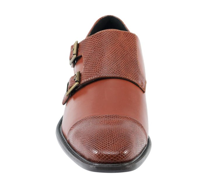 Bolano Bancroft Cognac Double Monk Strap Men's Leather Shoes Monk Straps by Bolano – Don't Panic Shoes