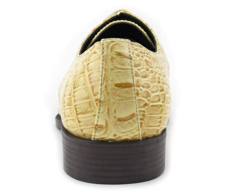 Bolano Bandit Men's Oxford Beige Croc Dress Shoes Oxfords by Bolano – Don't Panic Shoes