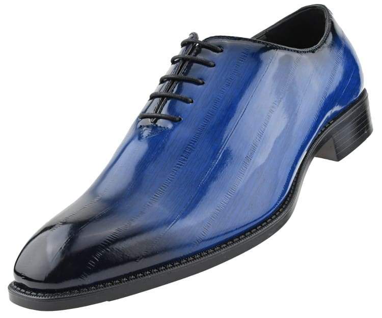 Bolano Brayden Royal Exotic OxfordS Men’s Eel Skin Oxfords by Bolano – Don't Panic Shoes