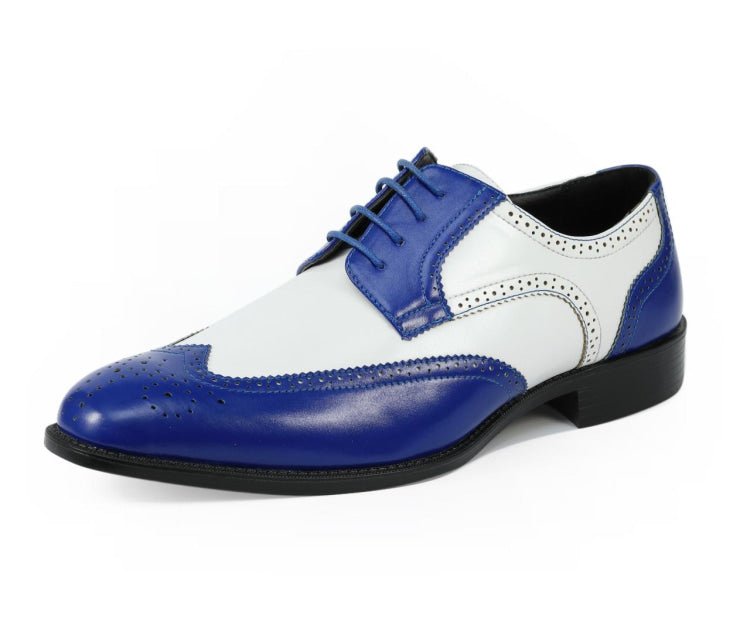 Bolano Elwyn Men’S Royal Blue Leather Derby Oxford Shoes – Bold Modern Craft With Sleek Dress Elegance Oxfords by Bolano – Don't Panic Shoes
