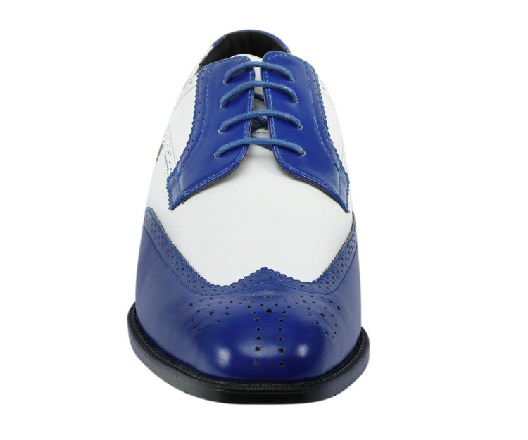 Bolano Elwyn Men’S Royal Blue Leather Derby Oxford Shoes – Bold Modern Craft With Sleek Dress Elegance Oxfords by Bolano – Don't Panic Shoes