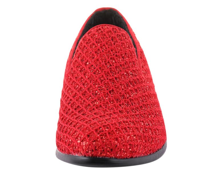 Bolano Glittering Tuxedo SlipperS Women’s Lattice Glitter Upper Smoking Slippers by Bolano – Don't Panic Shoes