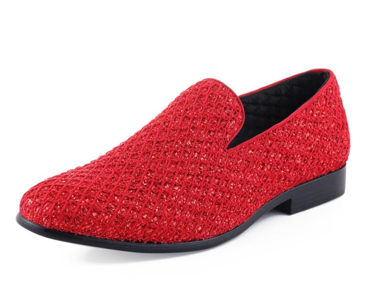 Bolano Glittering Tuxedo SlipperS Women’s Lattice Glitter Upper Smoking Slippers by Bolano – Don't Panic Shoes