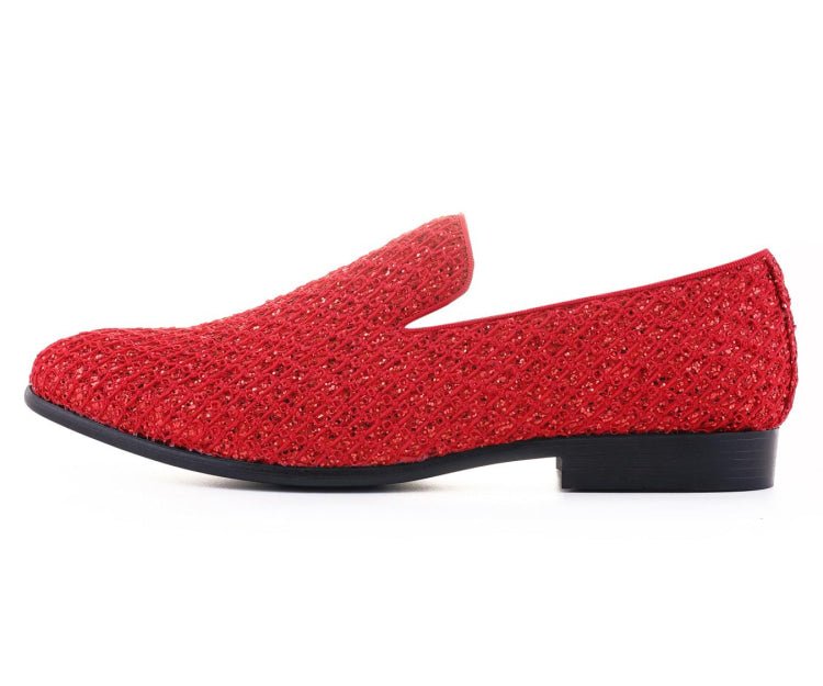 Bolano Glittering Tuxedo SlipperS Women’s Lattice Glitter Upper Smoking Slippers by Bolano – Don't Panic Shoes