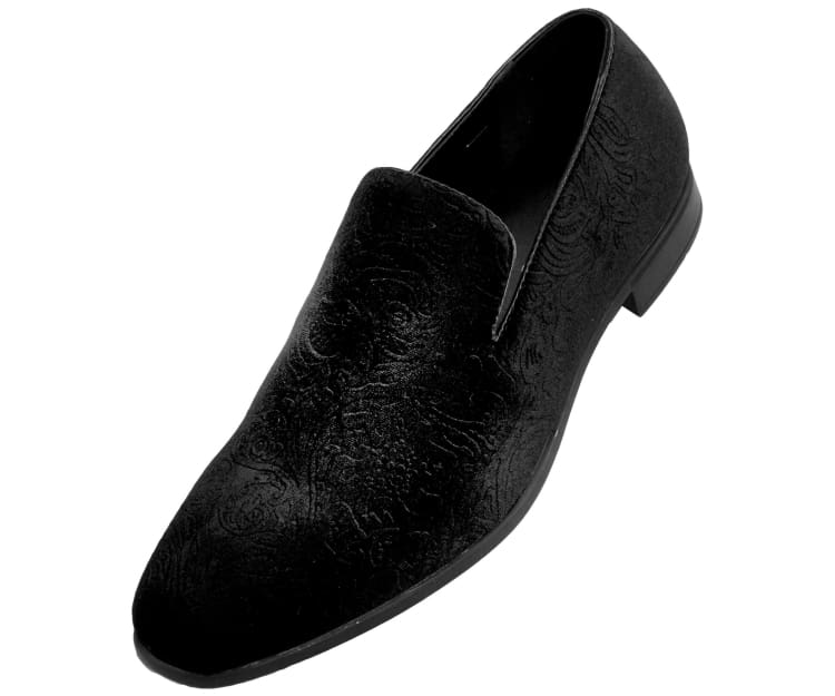 Bolano Jay Black Men's Velvet Smoking Slippers Loafers by Bolano – Don't Panic Shoes