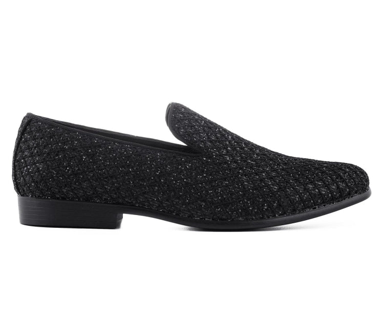 Bolano Sarlo Black Men’S Glitter Loafers Loafers by Bolano – Don't Panic Shoes