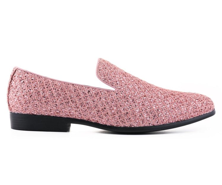 Bolano Sarlo Pink Glitter Tuxedo SlipperS Women’s Smoking Slippers by Bolano – Don't Panic Shoes