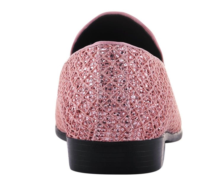 Bolano Sarlo Pink Glitter Tuxedo SlipperS Women’s Smoking Slippers by Bolano – Don't Panic Shoes