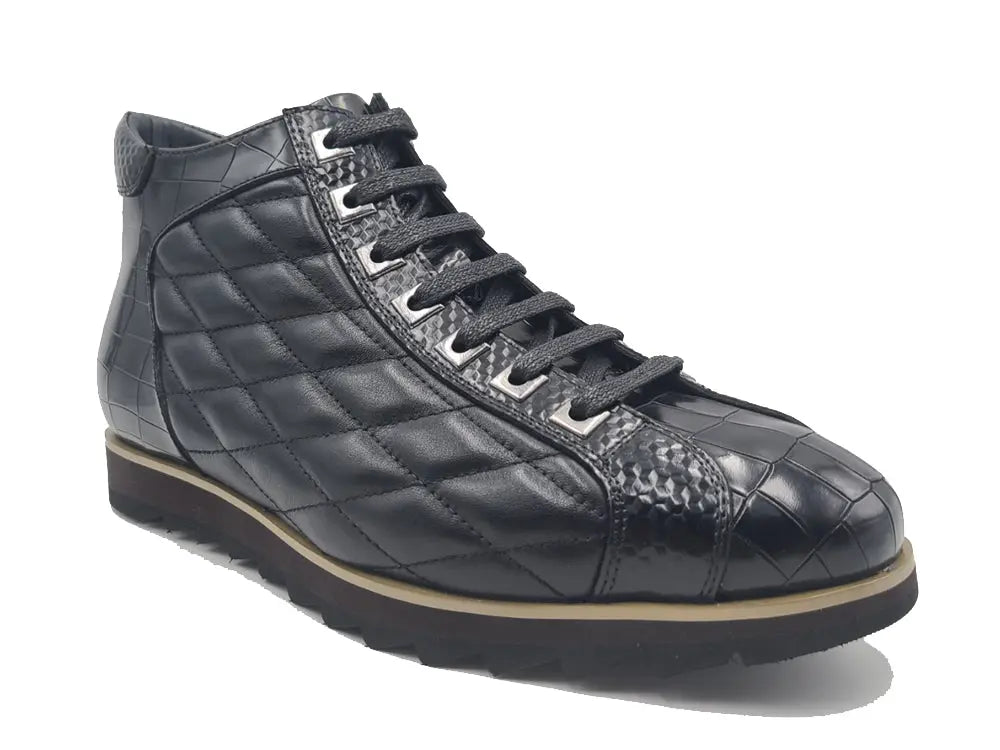 Brand Embossed Alligator Calfskin Hi Top Kb626 - 13e Boots by Carrucci Shoes – Don't Panic Shoes