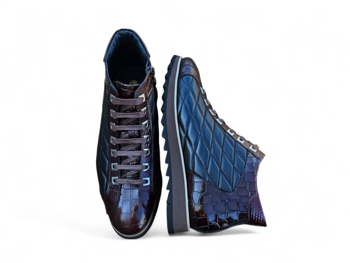 Brand Embossed Alligator Calfskin Hi Top Kb626 - 13e Boots by Carrucci Shoes – Don't Panic Shoes