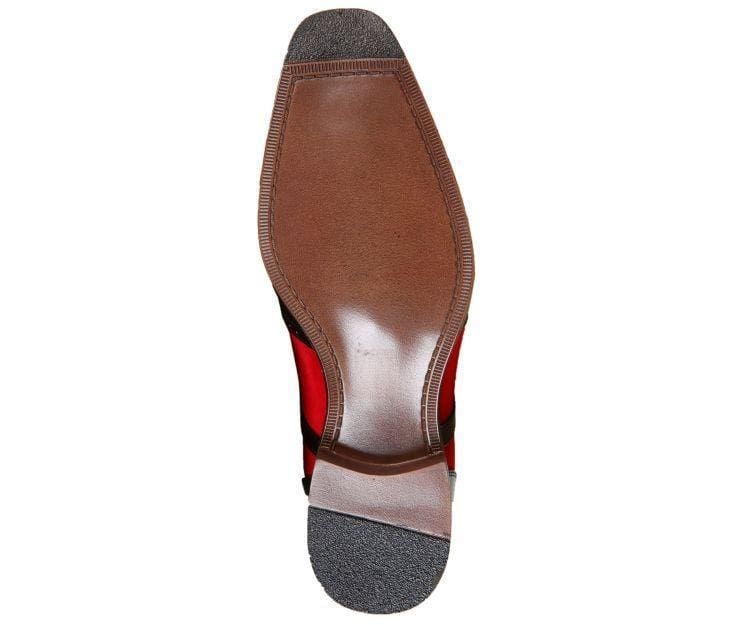 Brighton Wingtip Men's Red And Black Leather Wingtip Dress Shoes Oxfords by Sio – Don't Panic Shoes