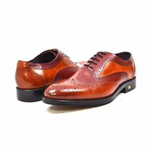 British Walkers Adam Men's Burgundy And Cognac Leather Loafers Shoes by British Walkers – Don't Panic Shoes
