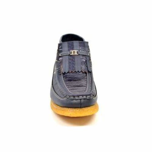 British Walkers Apollo 2 Men's Navy Blue Snake Leather And Suede Shoes by British Walkers – Don't Panic Shoes