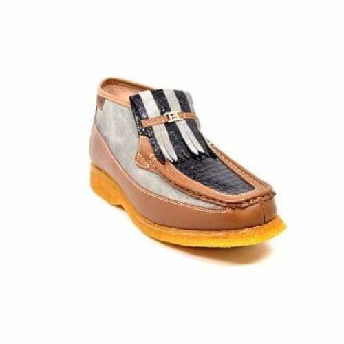 British Walkers Apollo 2 Men's Tan And Gray Snake Skin D Shoes by British Walkers – Don't Panic Shoes