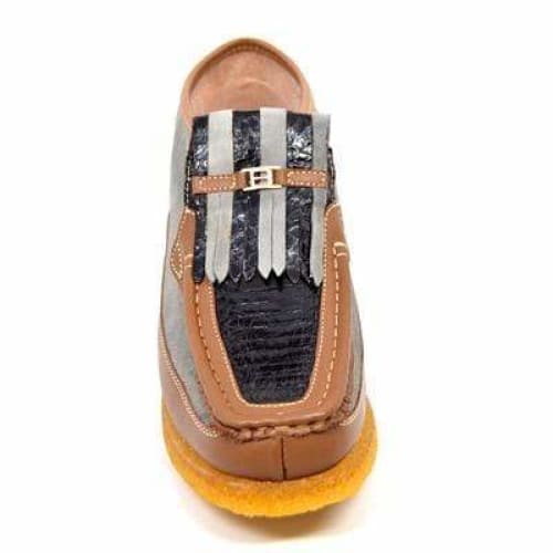 British Walkers Apollo 2 Men's Tan And Gray Snake Skin D Shoes by British Walkers – Don't Panic Shoes