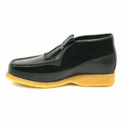 BritiSh Walkers Apollo Men’s Black Leather & Suede Slip - On Boots – Handcrafted Crepe - Sole Classic Of Modern British Elegance Shoes by British Walkers – Don't Panic Shoes