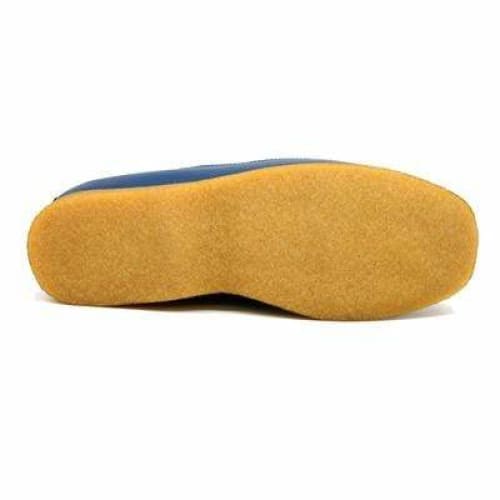 BritiSh Walkers Apollo Men’s Blue Leather & Gray Suede Slip - On Boots – HAndcrafted Crepe - Sole Blend Of Modern Style and British Craftsmanship Shoes by British Walkers – Don't Panic Shoes