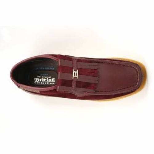 BritiSh Walkers Apollo Men’s Burgundy Leather & Suede Slip - On Boots – HAndcrafted Crepe - Sole Blend Of Rich Color, Modern Style, and British Craftsmanship Shoes by British Walkers – Don't Panic Shoes