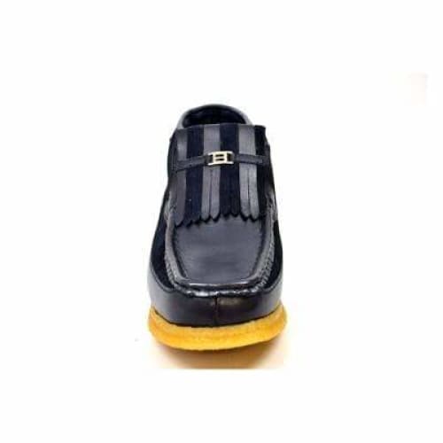 BritiSh Walkers Apollo Men’s Navy Leather & Suede Slip - On Boots – HAndcrafted Crepe - Sole Blend Of Classic British Luxury and Modern Style Shoes by British Walkers – Don't Panic Shoes