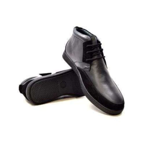 British Walkers Birmingham Bally Style Men's Black Leather High Tops Shoes by British Walkers – Don't Panic Shoes