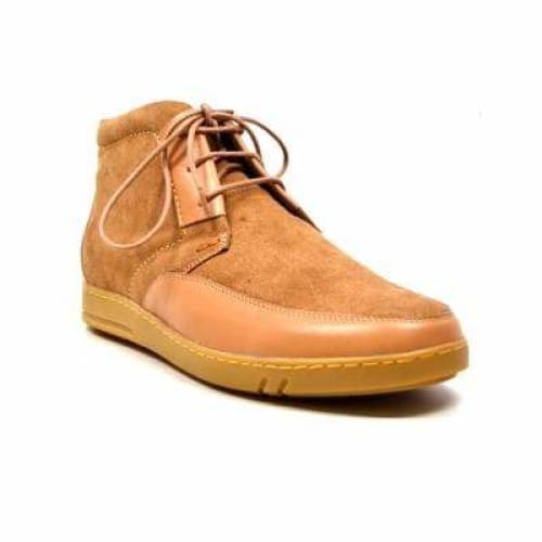 British Walkers Birmingham Bally Style Men's Cognac Tan Suede High Tops Shoes by British Walkers – Don't Panic Shoes