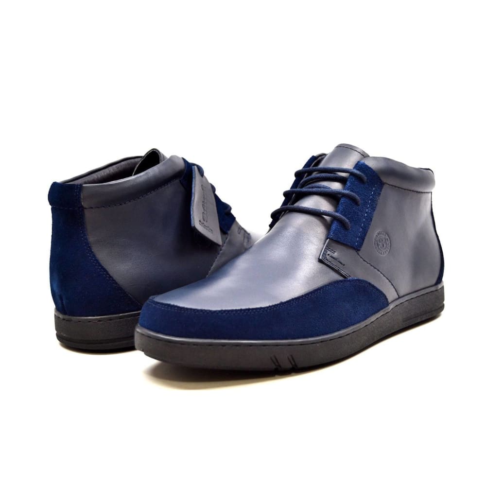 British Walkers Birmingham Bally Style Men's Leather and Suede High Tops