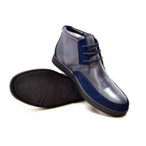 British Walkers Birmingham Bally Style Men's Navy Blue Leather High Tops Shoes by British Walkers – Don't Panic Shoes