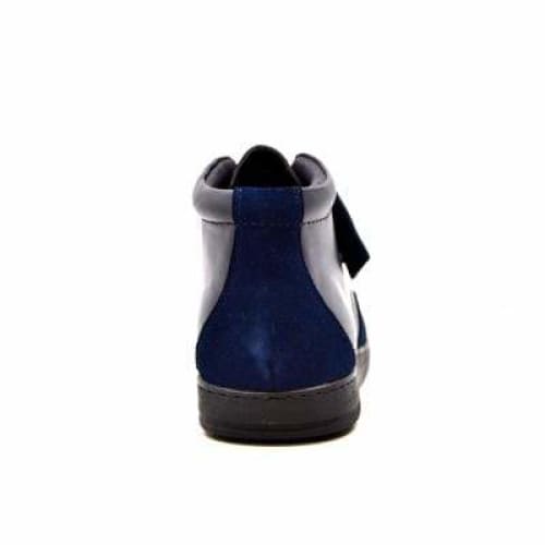 British Walkers Birmingham Bally Style Men's Navy Blue Leather High Tops Shoes by British Walkers – Don't Panic Shoes