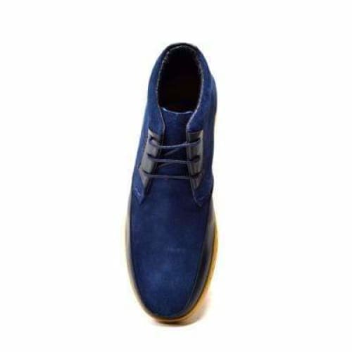 British Walkers Birmingham Bally Style Men's Navy Blue Suede High Tops Shoes by British Walkers – Don't Panic Shoes