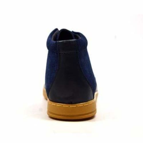 British Walkers Birmingham Bally Style Men's Navy Blue Suede High Tops Shoes by British Walkers – Don't Panic Shoes