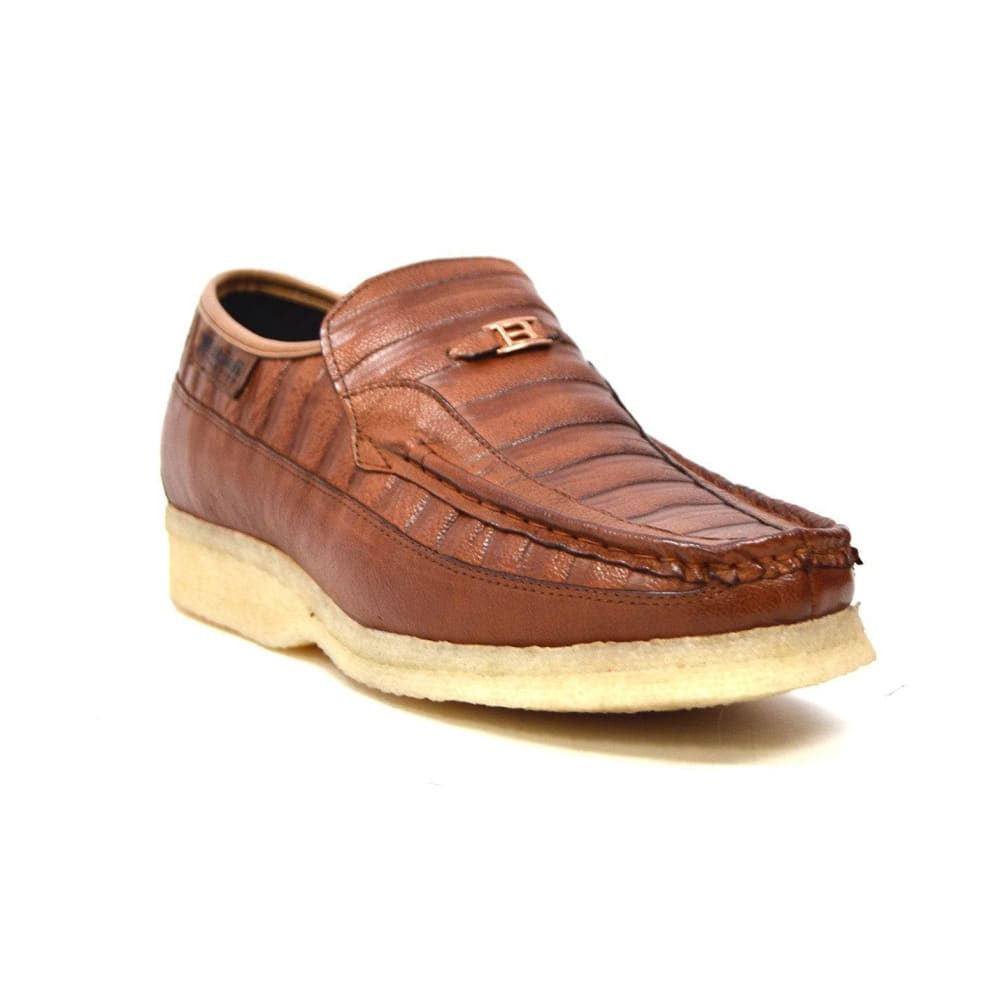 British Walkers Brick Men's Leather Crepe Sole Slip On Shoes Shoes by British Walkers – Don't Panic Shoes