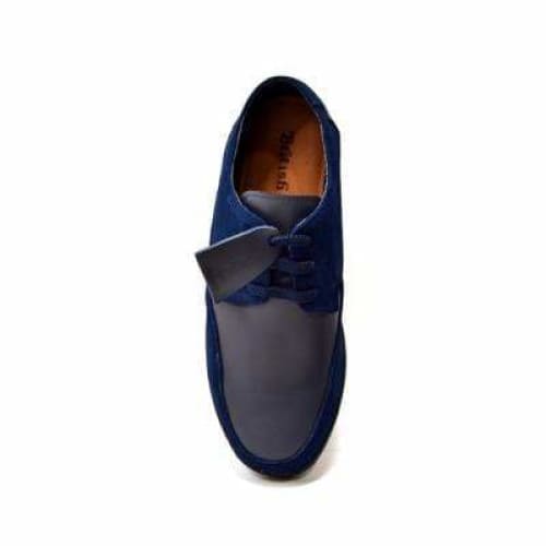 British Walkers Bristol Bally Style Navy Blue Men's Leather And Suede Shoes by British Walkers – Don't Panic Shoes