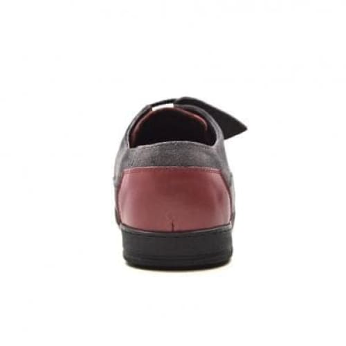 British Walkers Bristols Bally Style Burgundy And Gray Leather And Suede Low Top Sneakers Shoes by British Walkers – Don't Panic Shoes