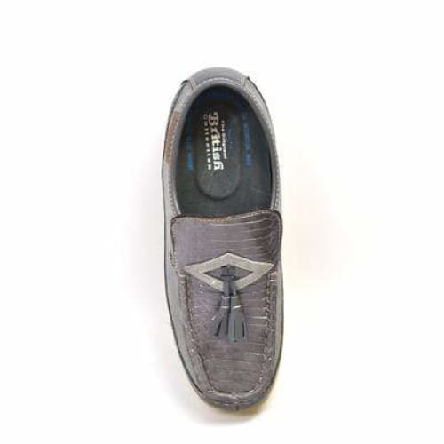 British Walkers Brooklyn 2 Men's Gray Premium Snake Leather Crepe Sole Shoes Shoes by British Walkers – Don't Panic Shoes