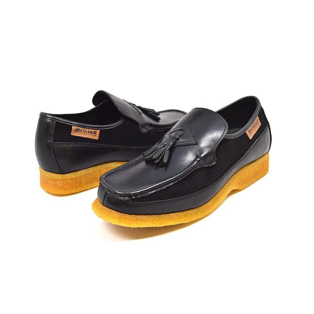 British Walkers Brooklyn I Men's Leather And Suede Crepe Sole Slip On Shoes by British Walkers – Don't Panic Shoes