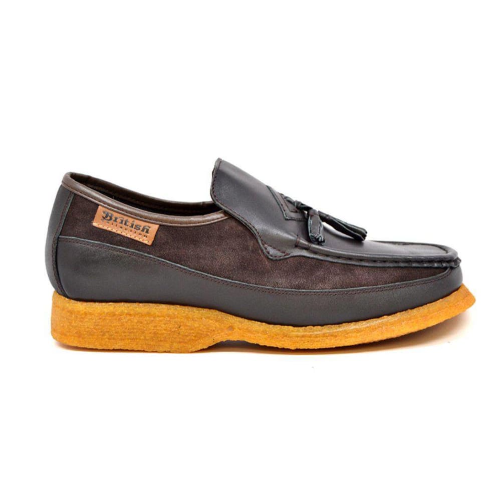 British Walkers Brooklyn I Men's Leather And Suede Crepe Sole Slip On Shoes by British Walkers – Don't Panic Shoes