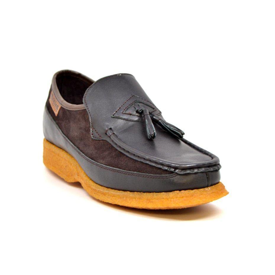 British Walkers Brooklyn I Men's Leather And Suede Crepe Sole Slip On Shoes by British Walkers – Don't Panic Shoes