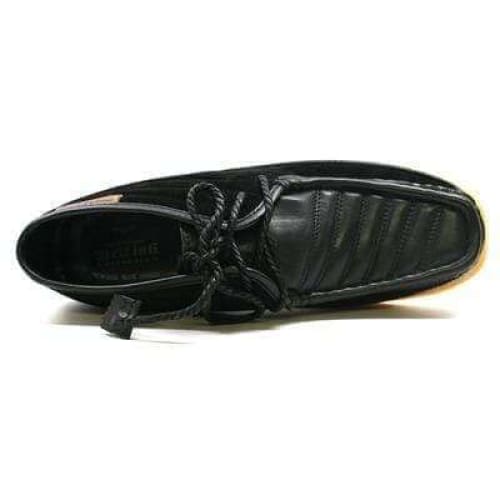 BritiSh Walkers Castle – Black Leather & Suede Men’s ¾ Lace - Up Shoe | Hybrid Craft With Modern Urban Elegance Shoes by British Walkers – Don't Panic Shoes