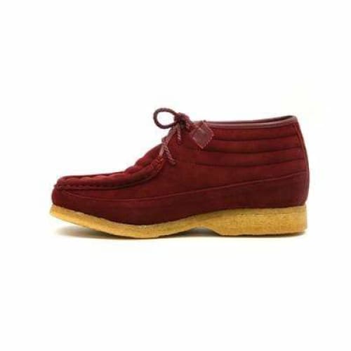 BritiSh Walkers Castle Men’s Burgundy Suede Three - Quarter Lace - Up Shoes – Handcrafted Heritage Classic With Crepe Sole Comfort Shoes by British Walkers – Don't Panic Shoes