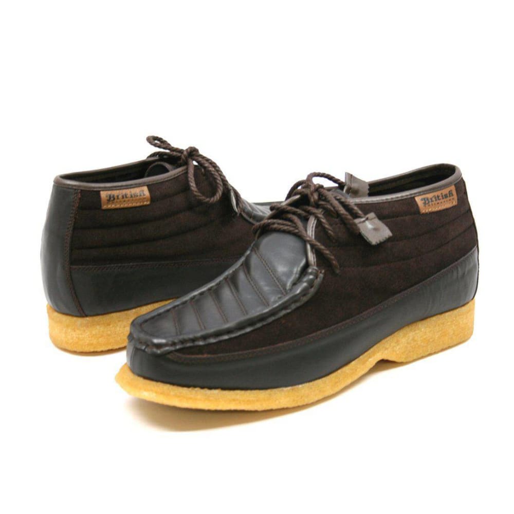 BritiSh Walkers Castle Men’s Leather & Suede Three - Quarter Lace - Up Shoes – HAndcrafted Heritage Blend Of Classic Style and Modern Comfort Shoes by British Walkers – Don't Panic Shoes