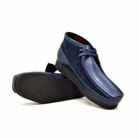 Thumbnail for British Walkers New Castle Wallabee Boots Men’s Navy Blue
