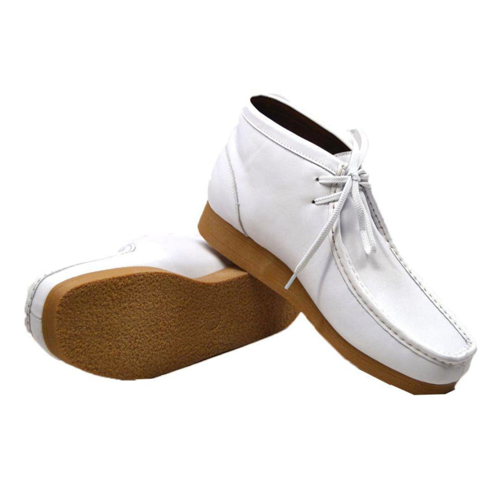 British Walkers New Castle Wallabee Boots Men’s White