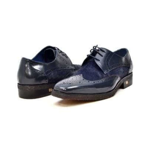 British Walkers Charles Men’s Navy Blue Leather Oxford
