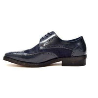 Thumbnail for British Walkers Charles Men’s Navy Blue Leather Oxford